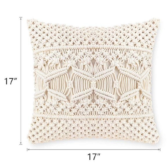 Urban Outfitters Throw Pillow Cover Macrame Case - Picture 6 of 8